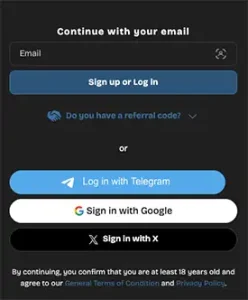 Mobile Signup Lucky Coin