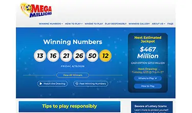 Mega Millions Website