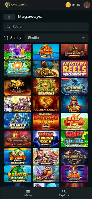 Anon Casino Mobile Screenshot 4