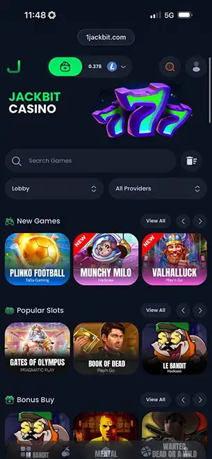 Jackbit Mobile Screenshot 1