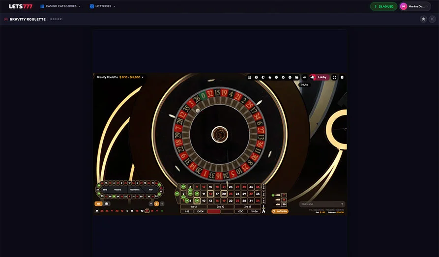 Lets777 Casino Desktop Screenshot 3