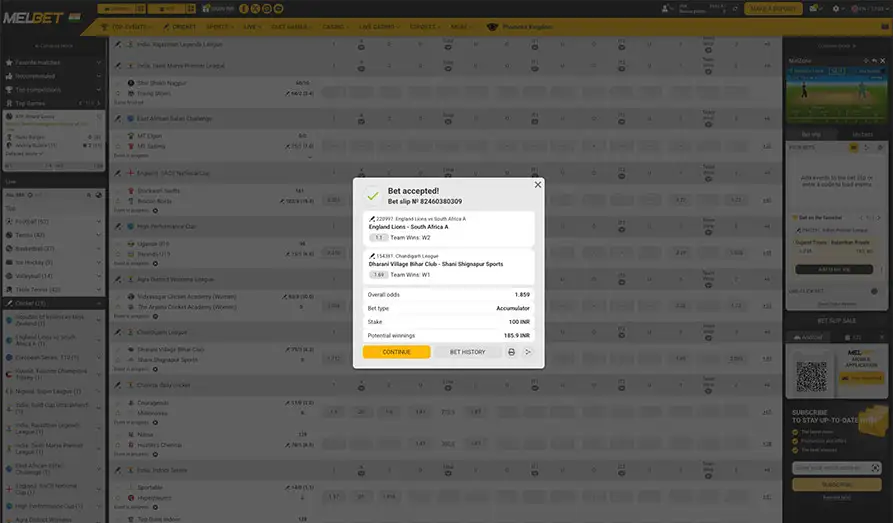 Melbet Desktop Screenshot 2