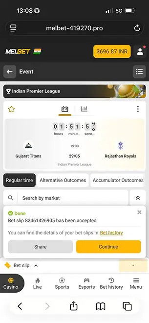 Melbet Mobile Screenshot 2