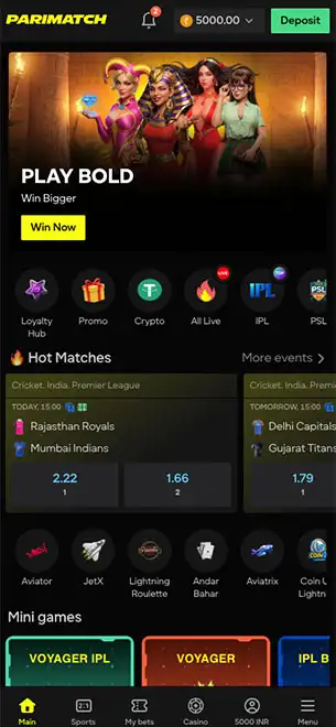 Parimatch Desktop Screenshot 10