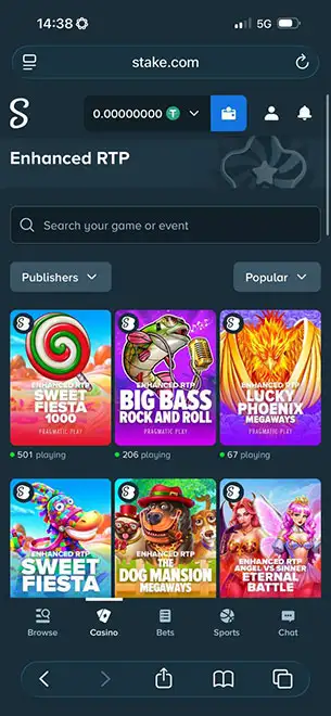 Stake Casino Mobile Screenshot 1