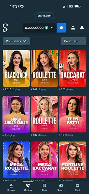 Stake Casino Mobile Screenshot 2