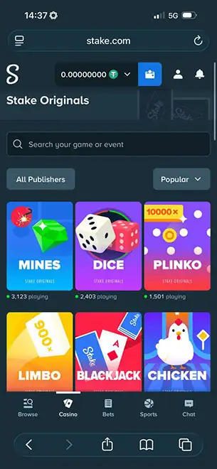 Stake Casino Mobile Screenshot 3